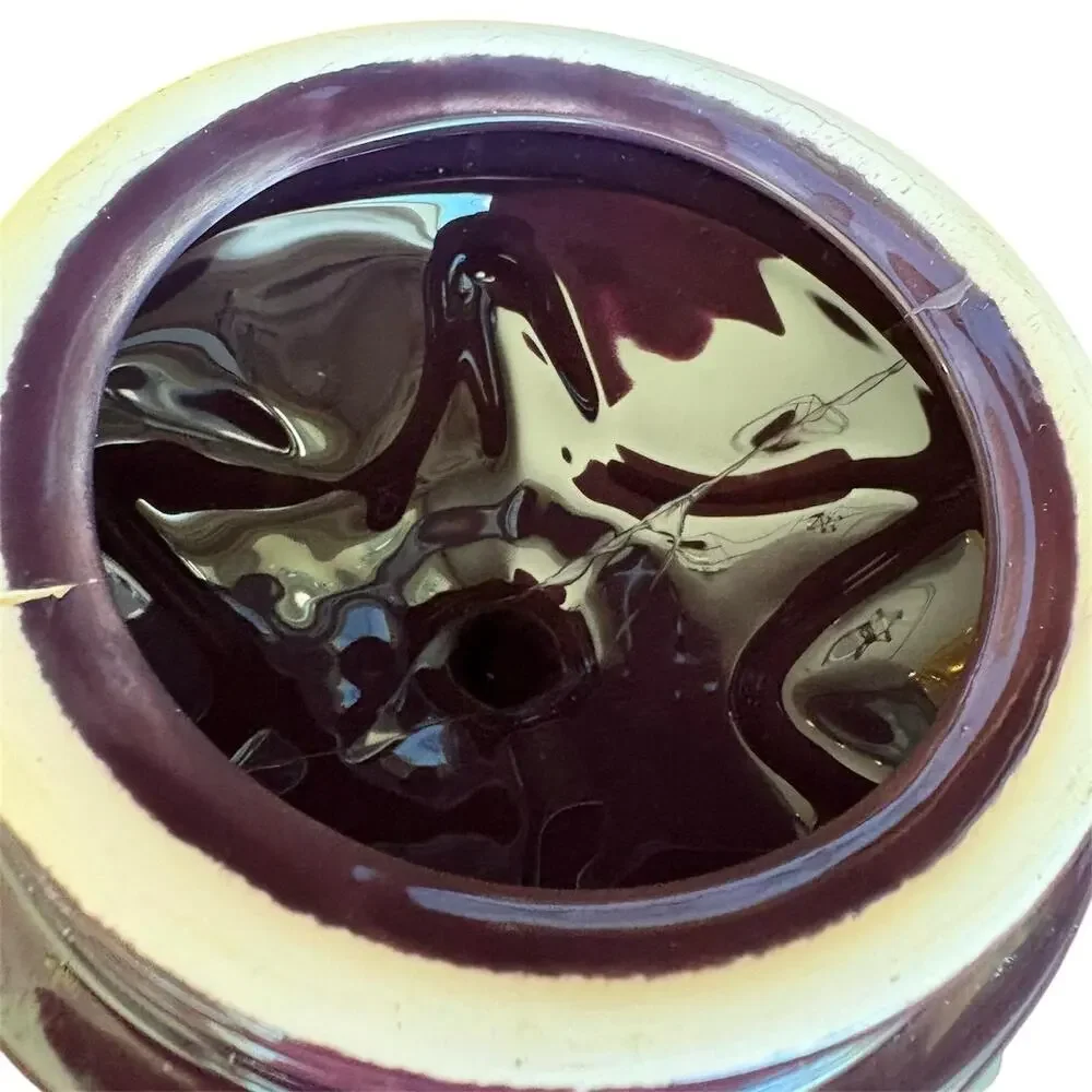 Vintage H&HD Mexico Eggplant Cookie Jar Purple Ceramic Canister Aubergine